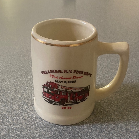 Other - Tallman Fire Department Cream Stein Mug Collectible